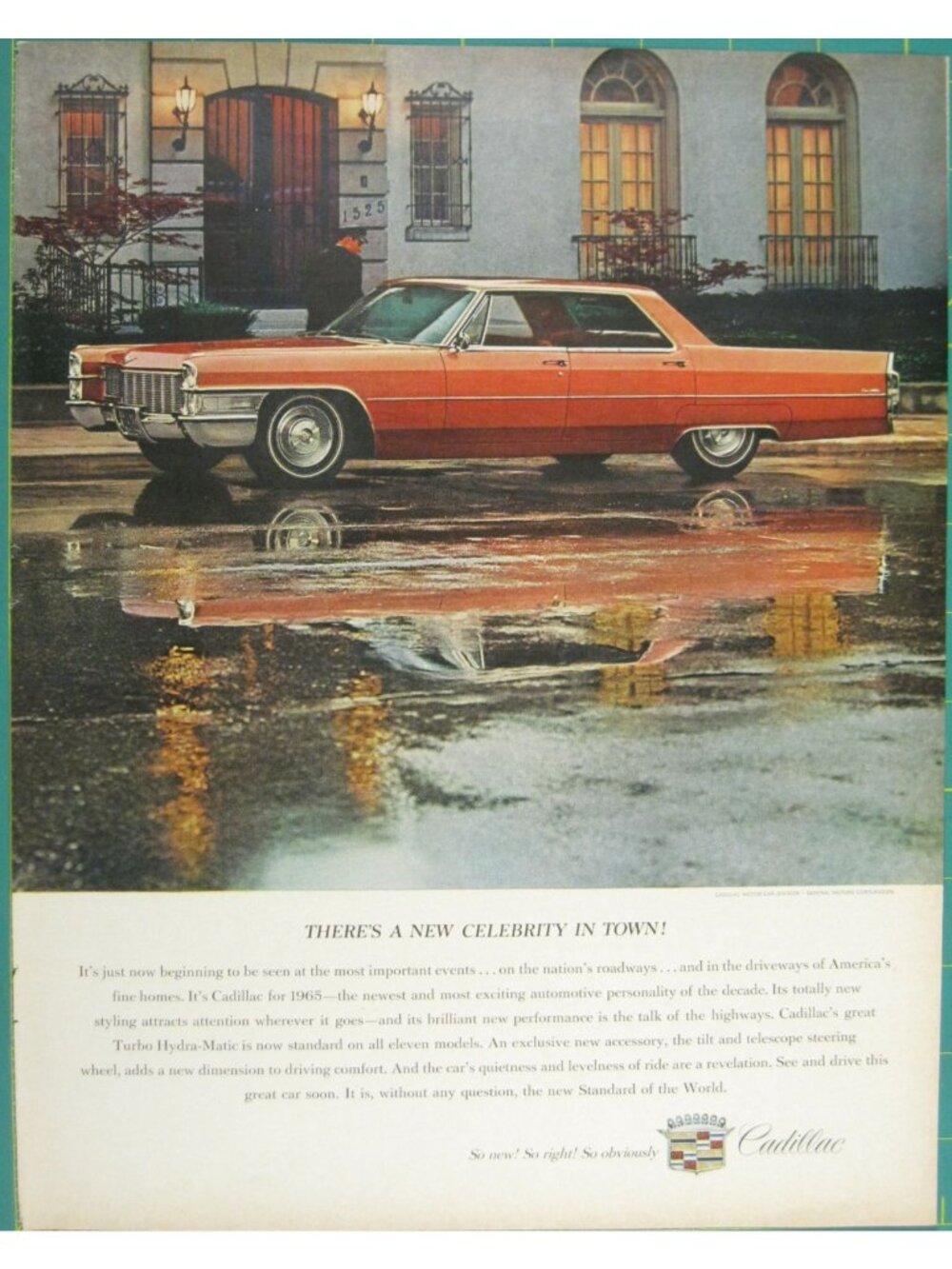 Print Ad Cadillac 1965 New Luxury Sedan Vintage Automotive Advertisement Retro C